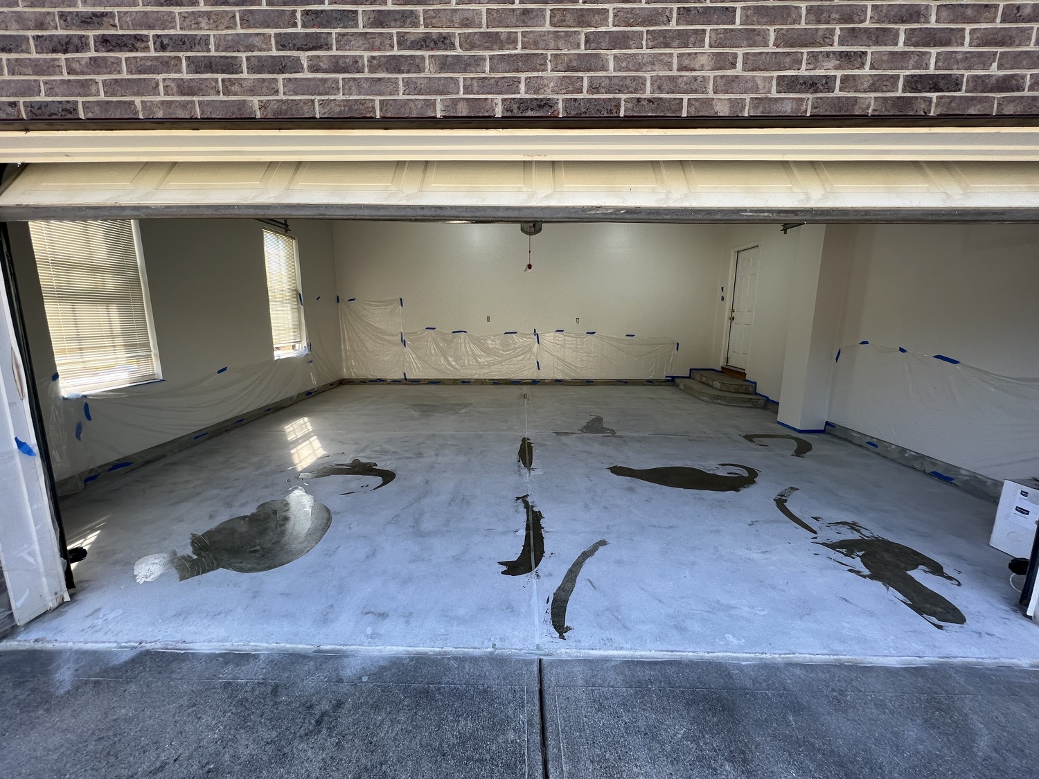 bare garage concrete floor