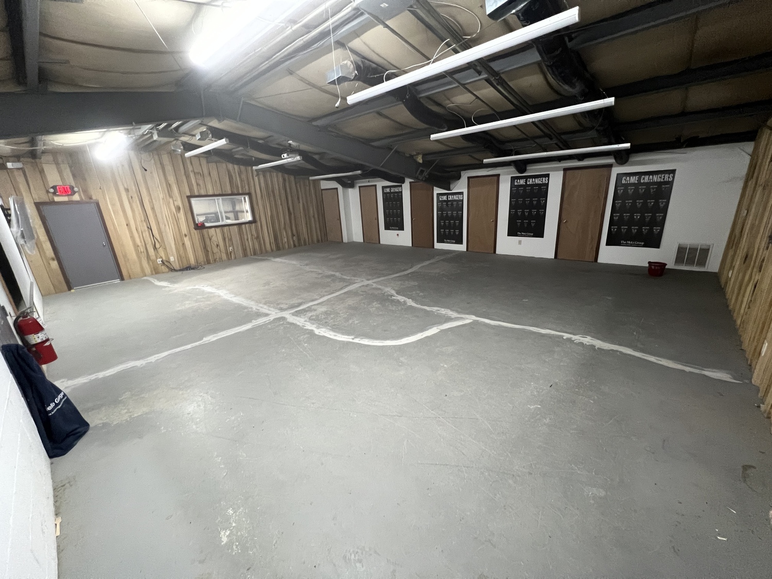 uncoated commercial concrete floor