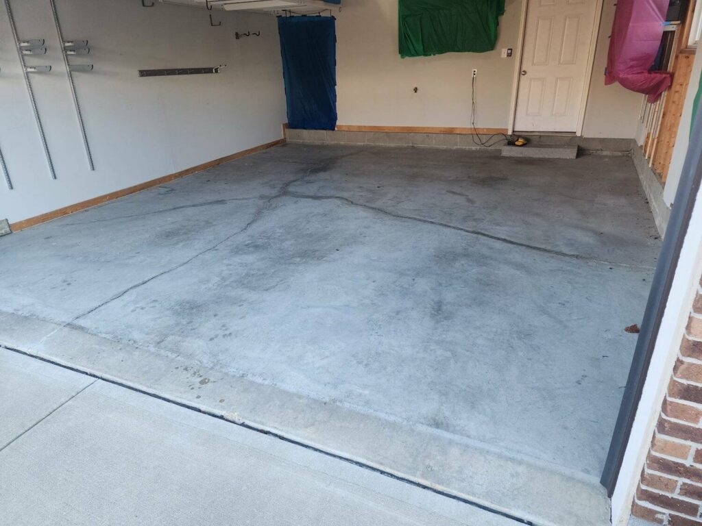 Garage Before Concrete Coating
