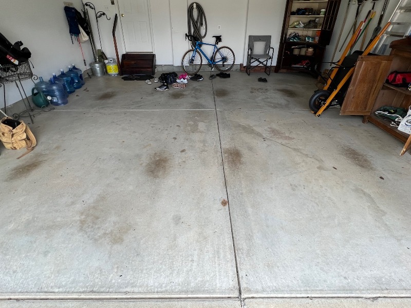Stained Garage Floor