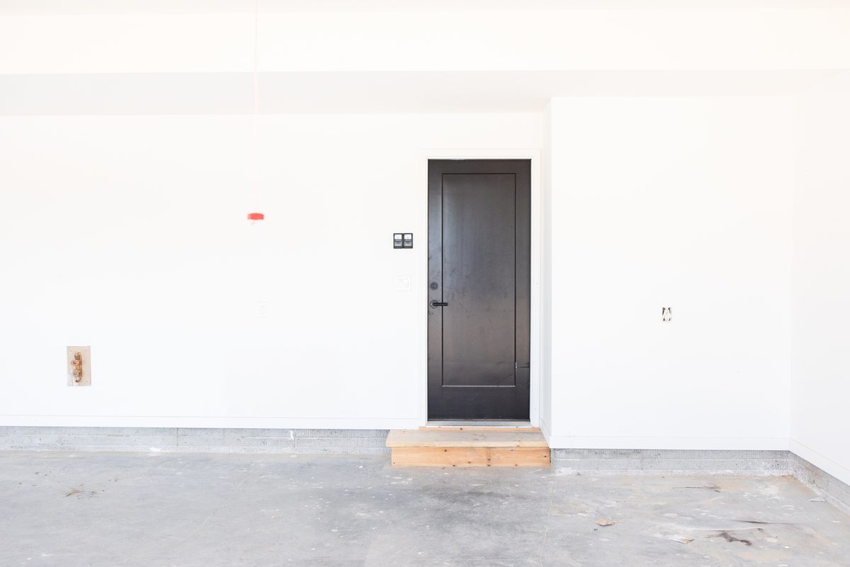 Uncoated garage floor