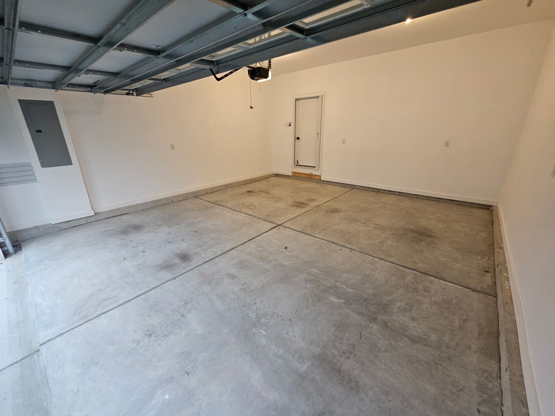 stained concrete in garage