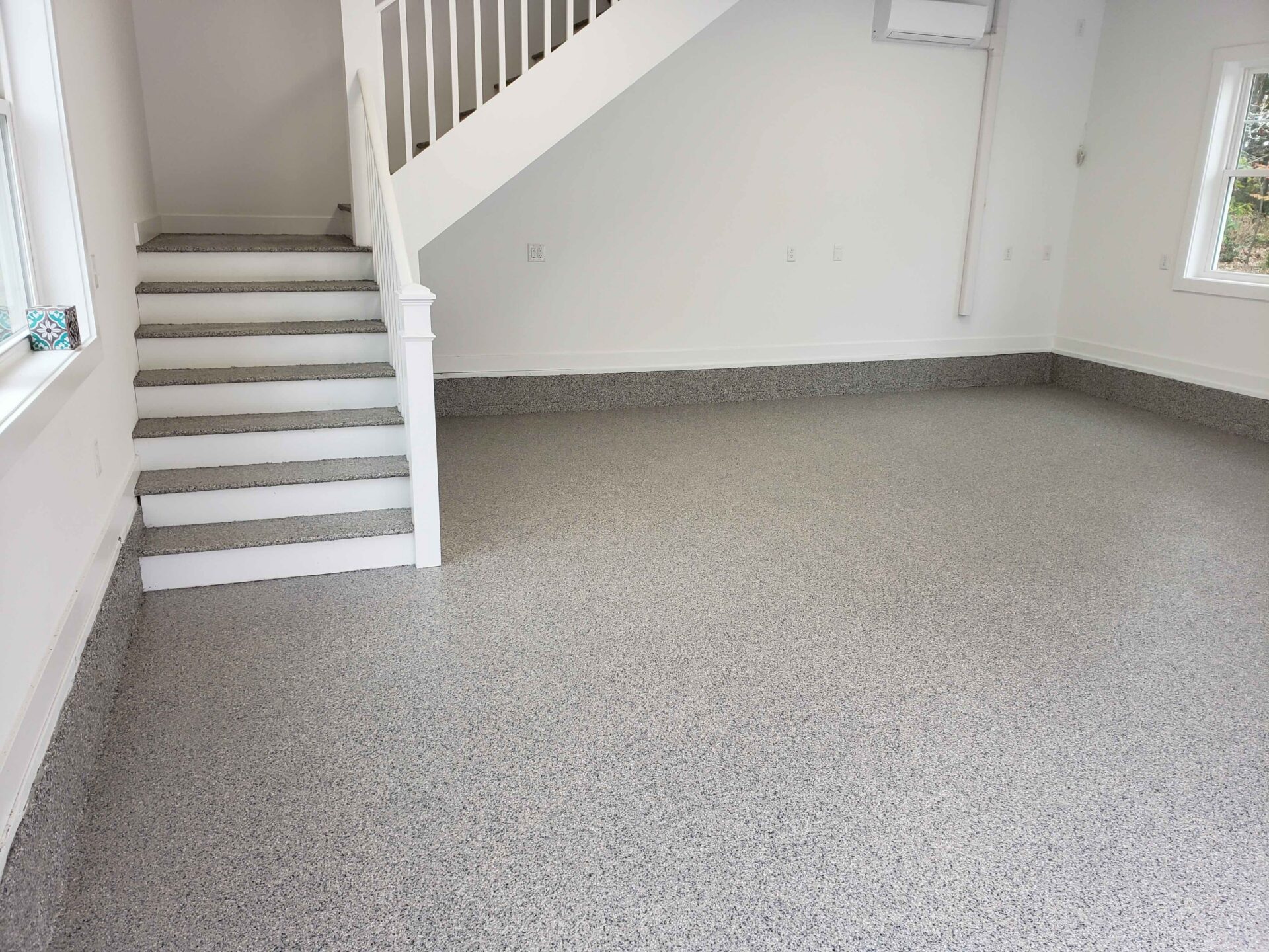 polyaspartic coated interior concrete