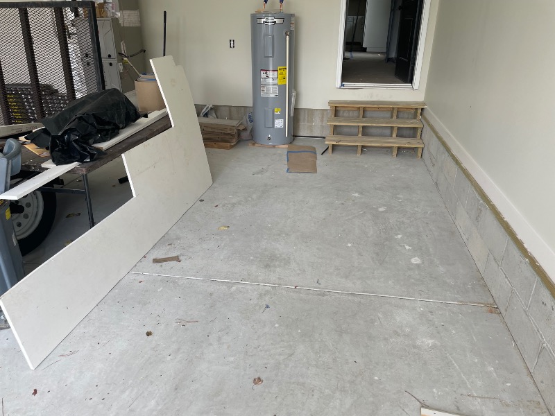 Garage Before Polyaspartic Coating