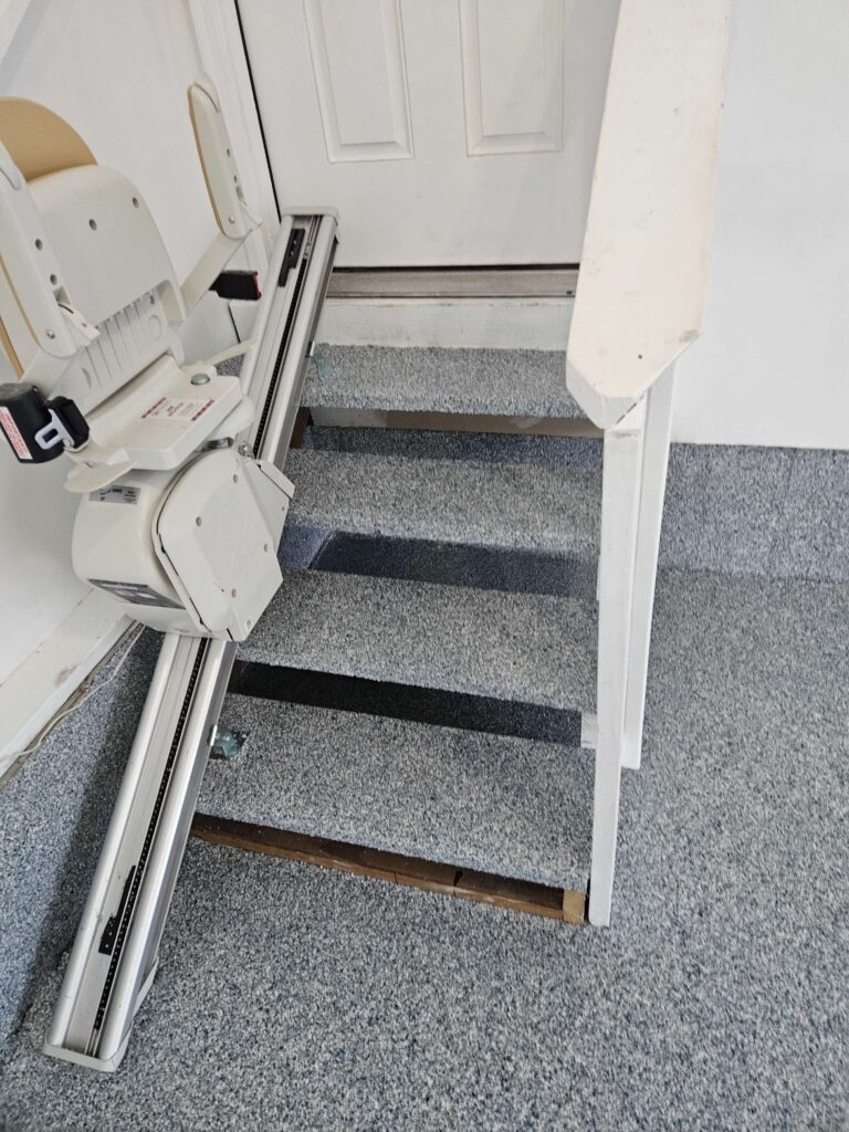 Garage Floor coating on garage stairs