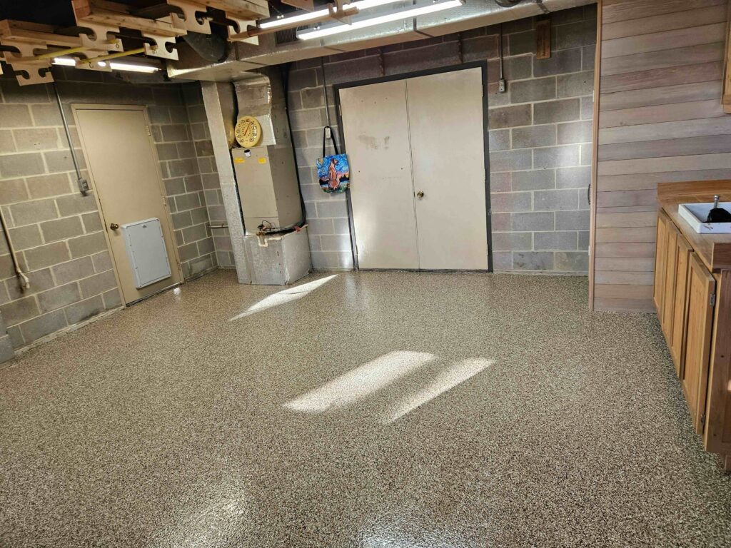 Concrete Coating in the taupe color