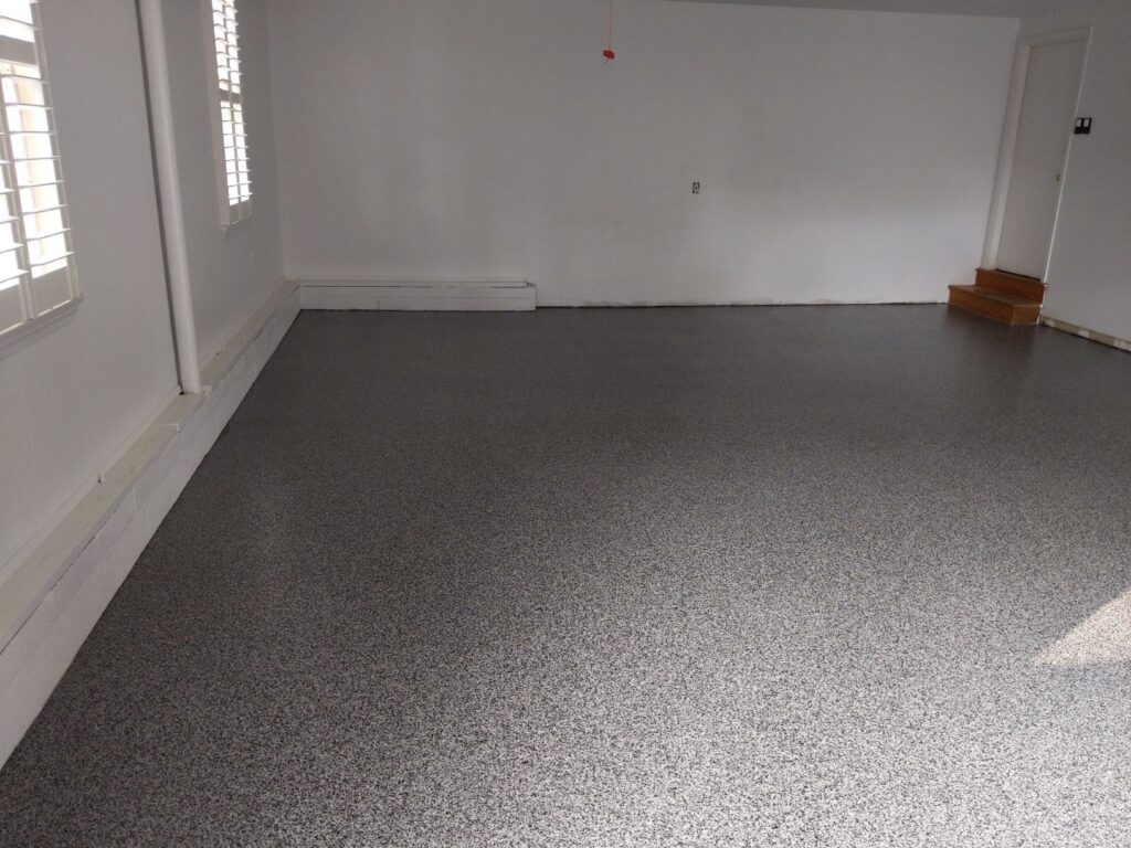 Garage Floor Coating in the color peppercorn