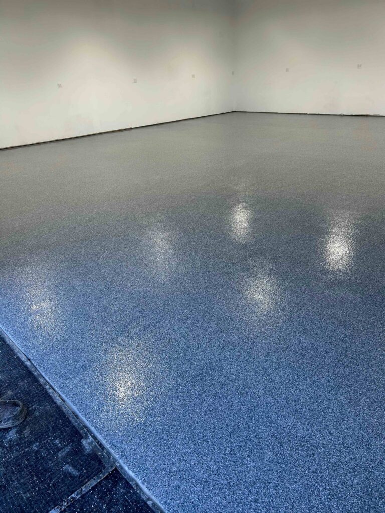 Garage Floor Coating in Harrington Deleware in the color blue grey