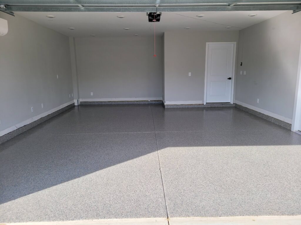 Garage Floor Coating in the color Blue Taupe
