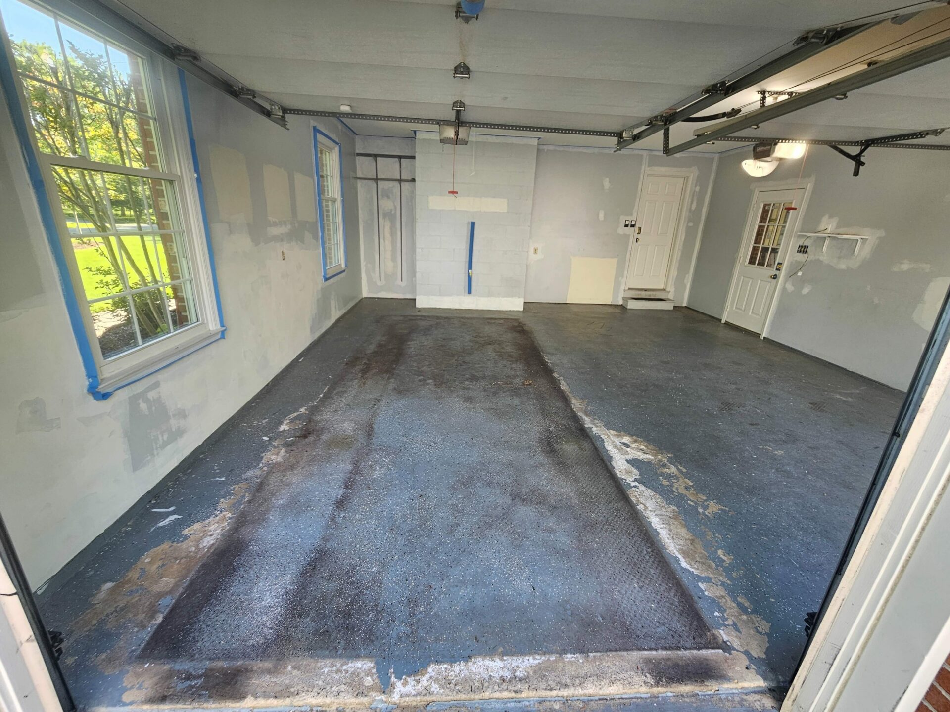worn out garage concrete in Bear