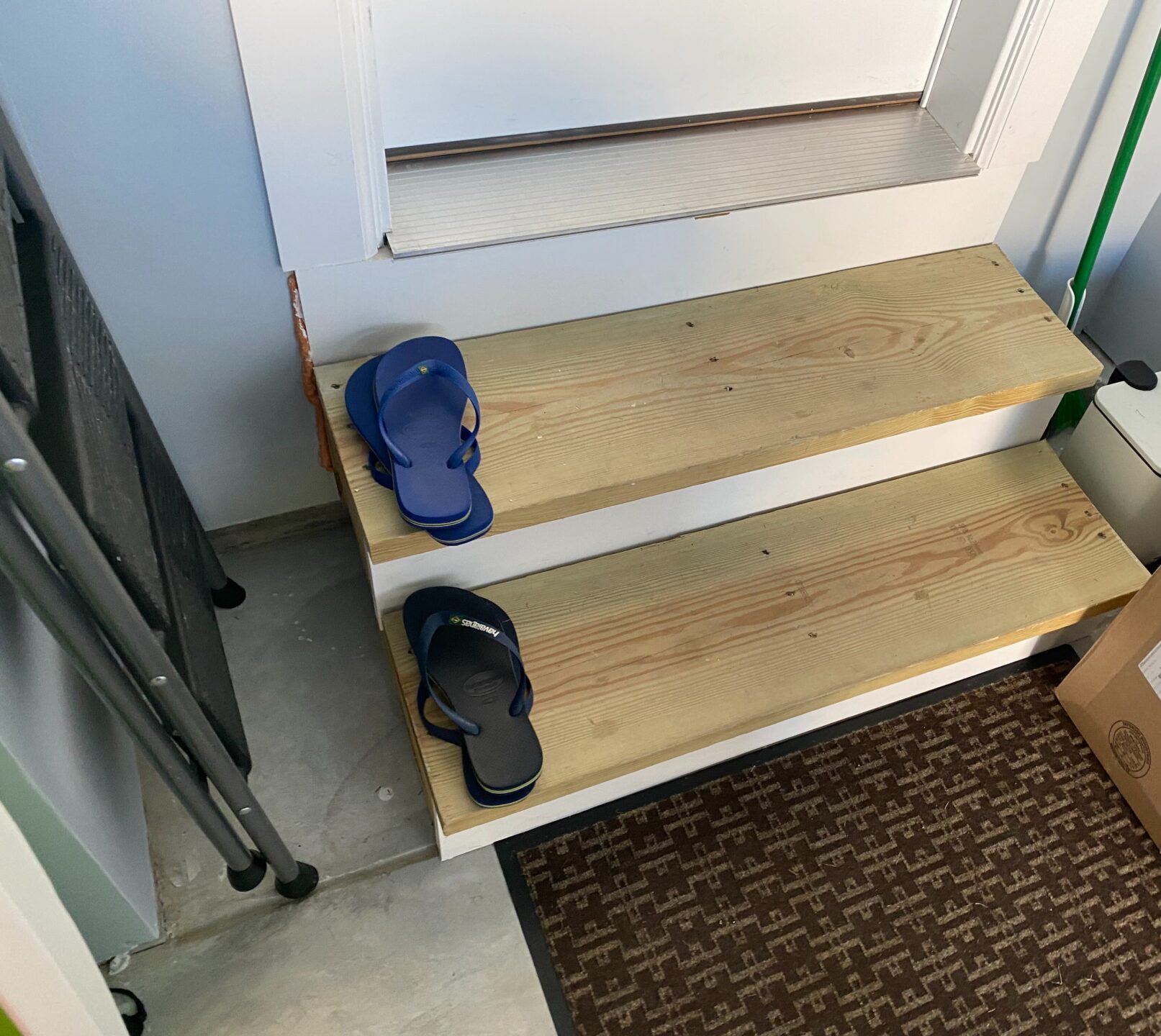 uncoated garage stairs
