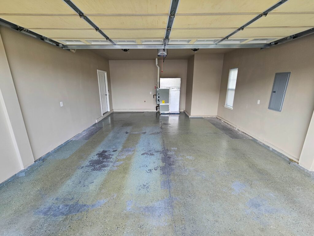 peeling epoxy before garage floor coating in rehoboth beach