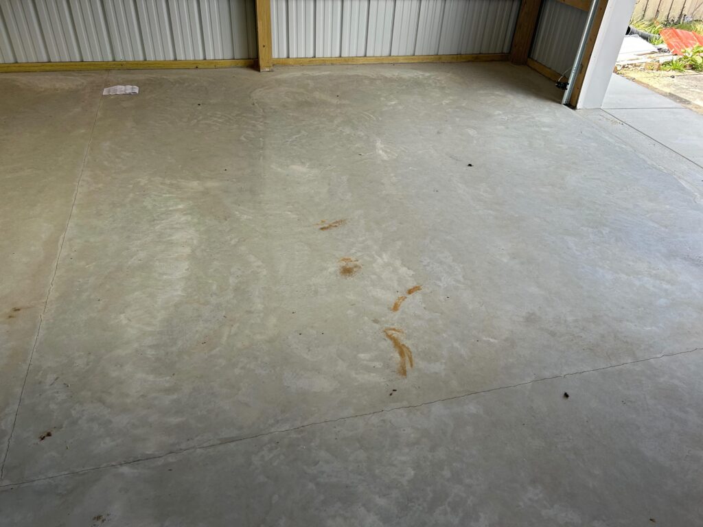 garage floor before photo in frankford