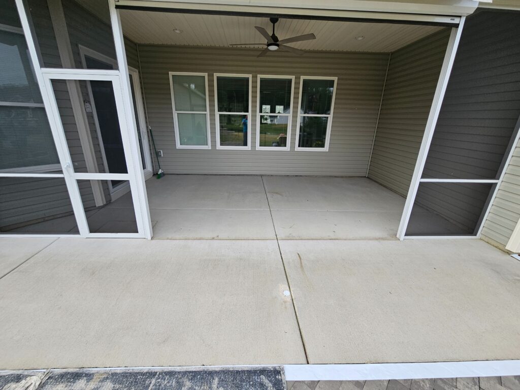 Before Patio Concrete Coating
