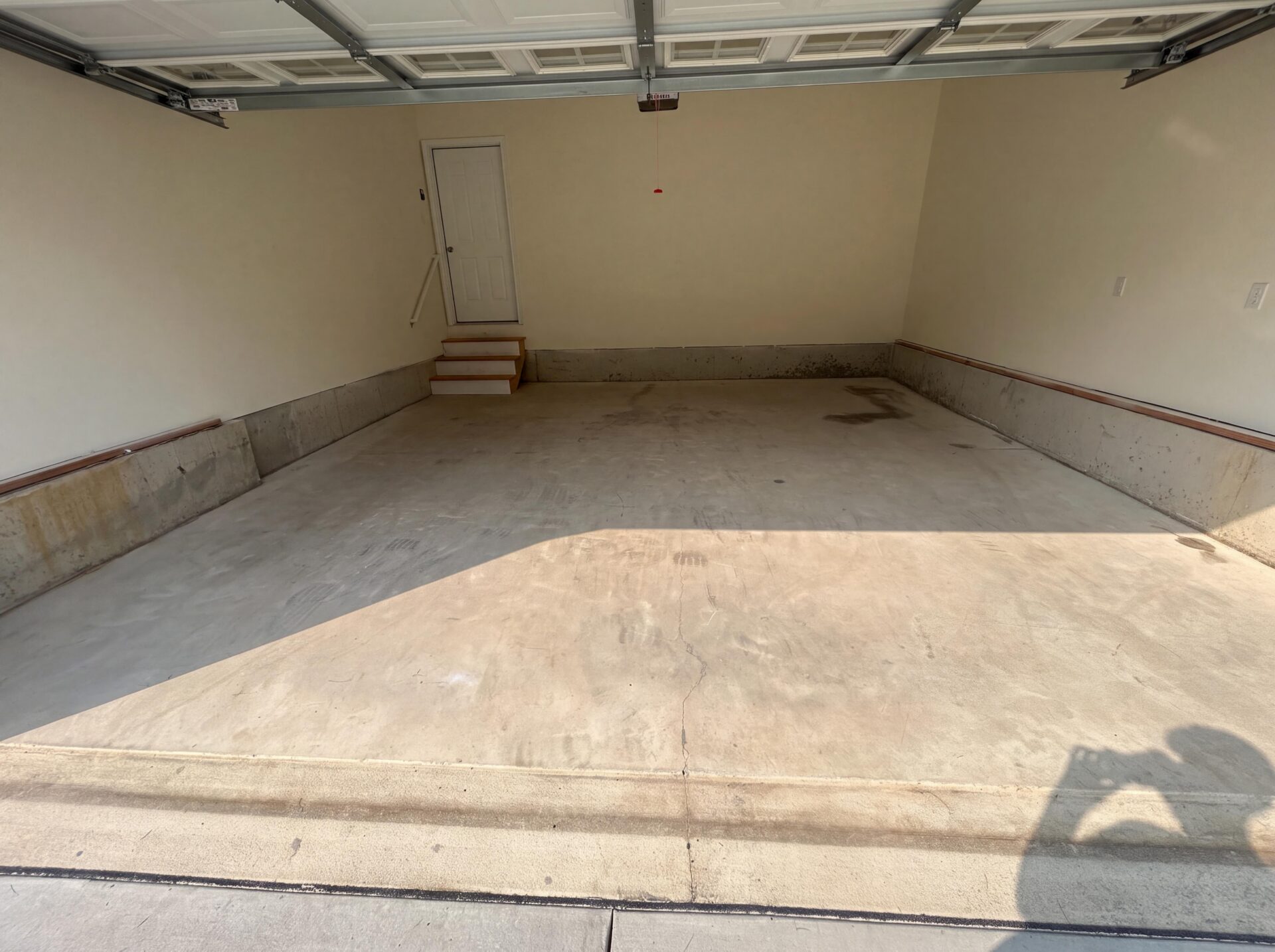 plain garage concrete