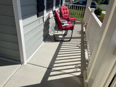 porch before concrete coating in middletown