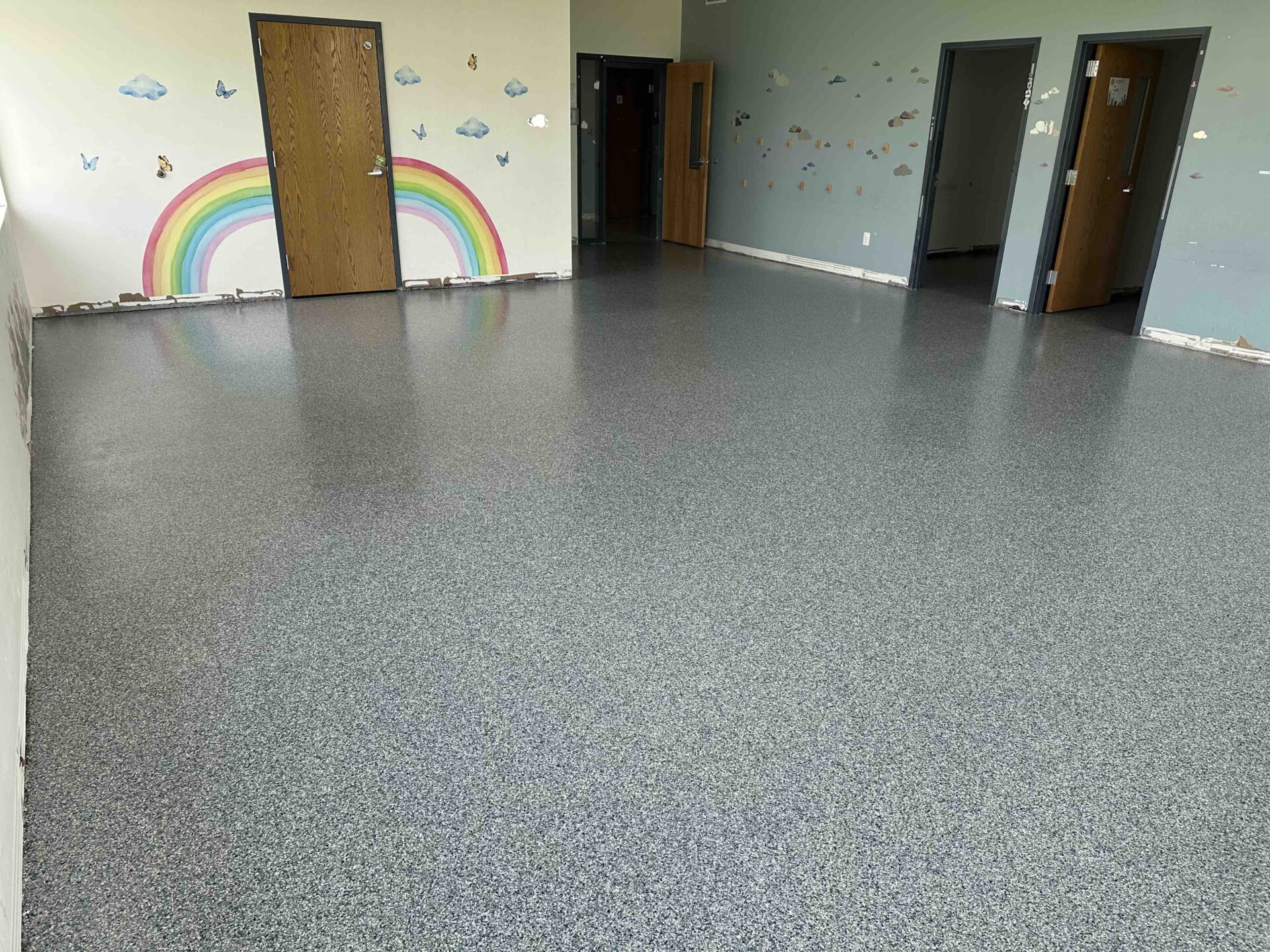 polyaspartic coated concrete
