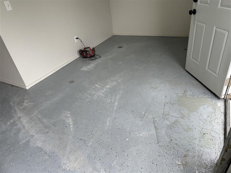 Old epoxy garage floor