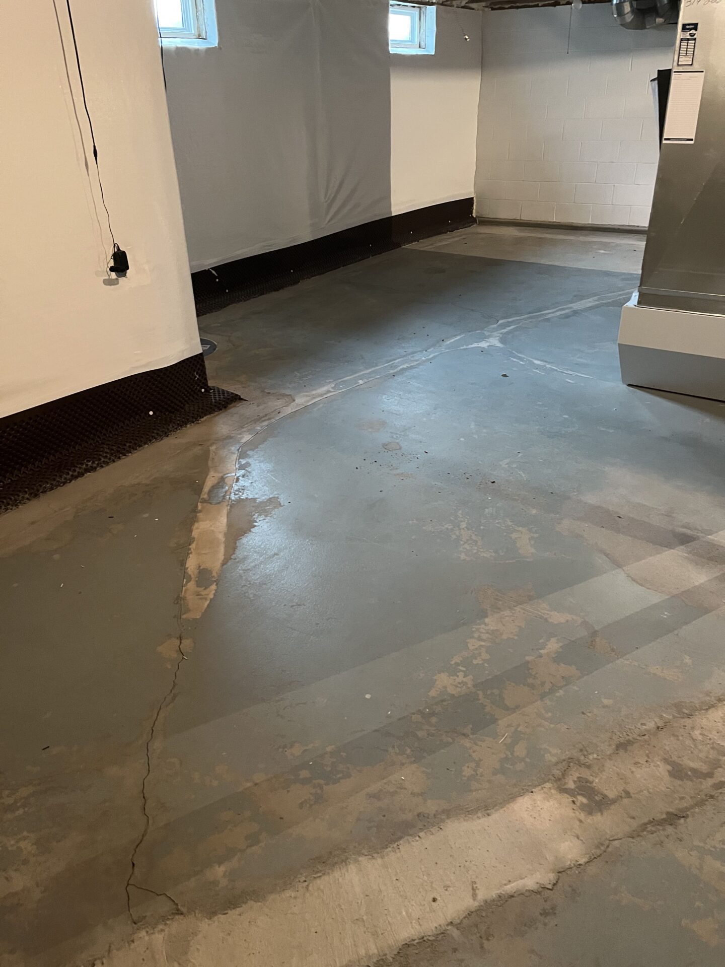 Dingy basement concrete