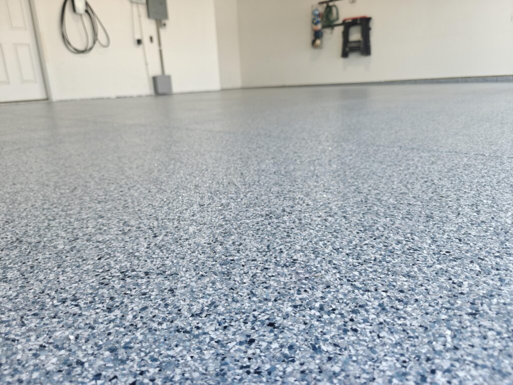 Garage Floor Coating in Blue Grey