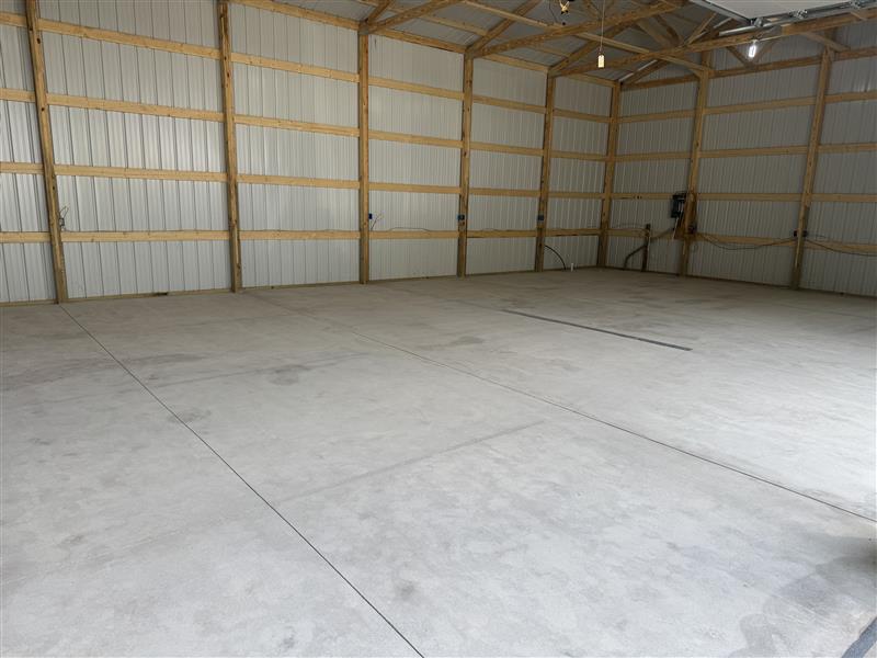Uncoated garage floor concrete