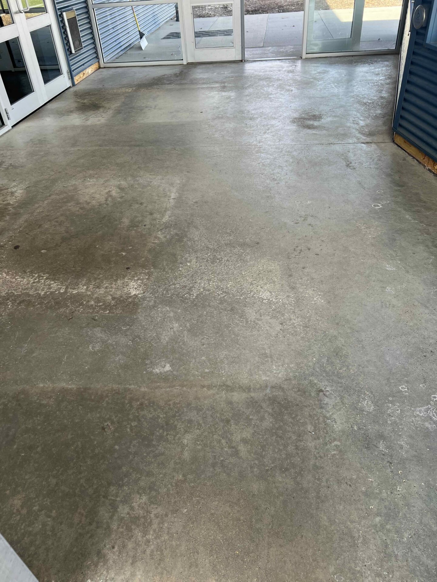 Uncoated walkway concrete