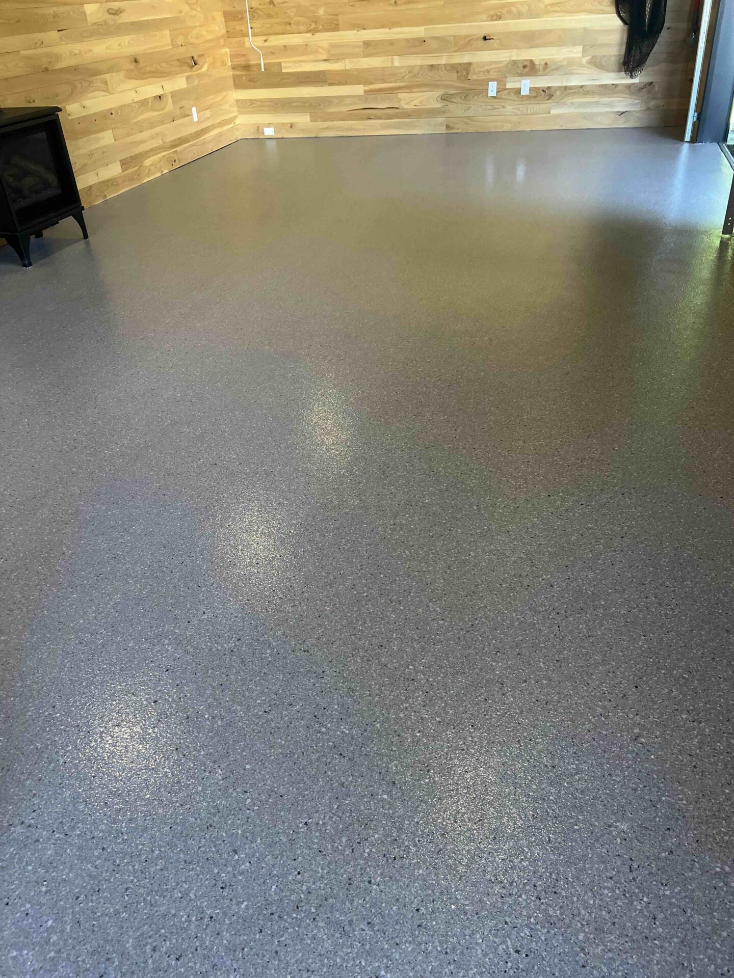 polyaspartic coated commercial flooring
