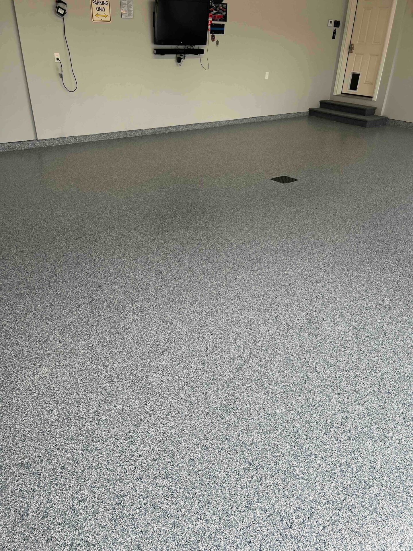 new polyaspartic garage concrete floor
