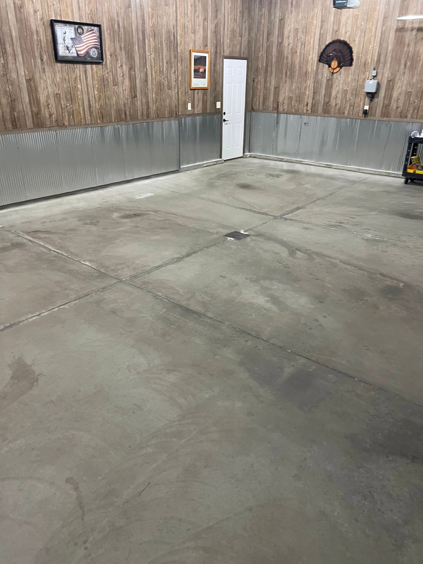 uncoated garage concrete floor