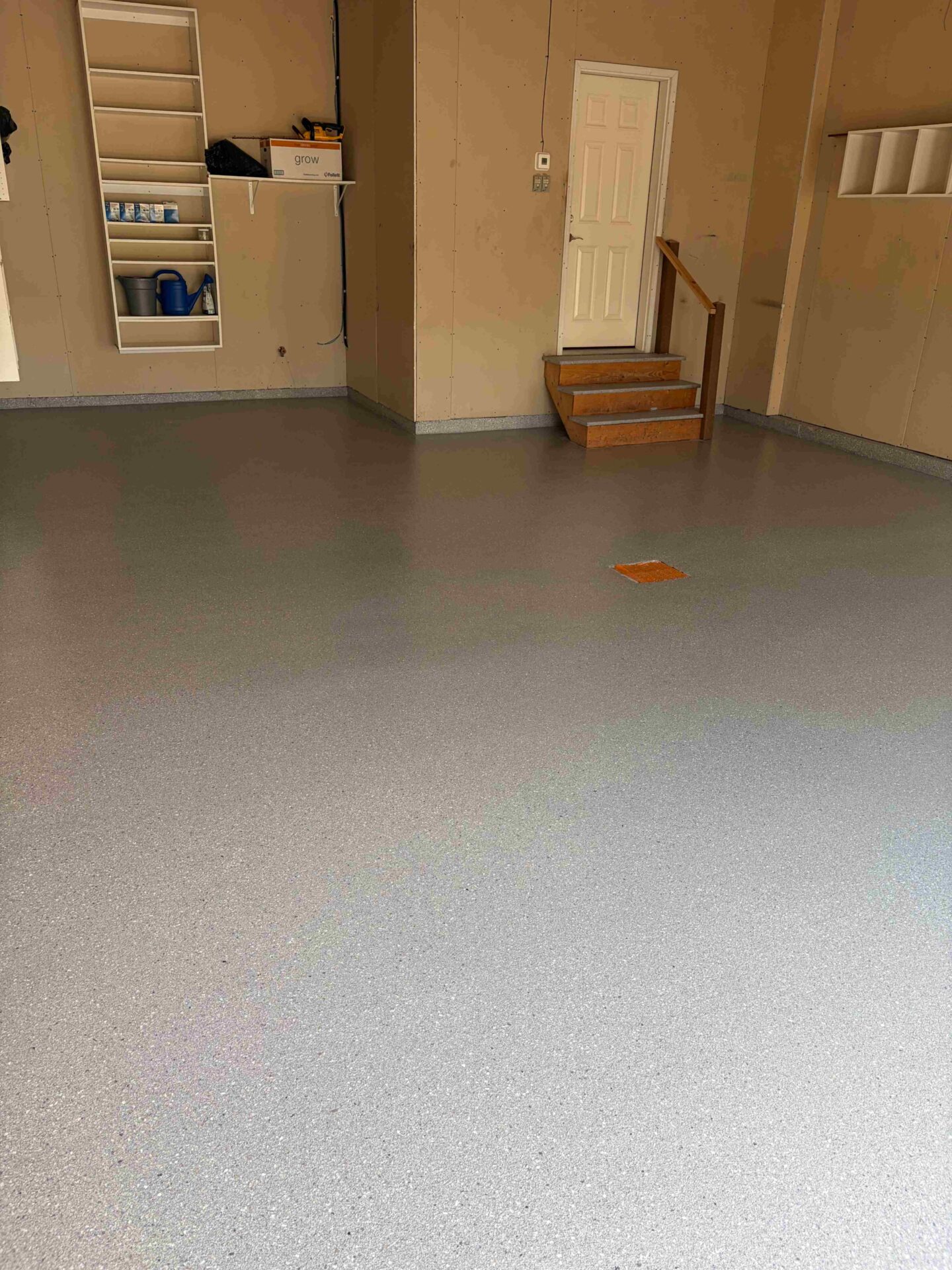 after garage floor coating in west fargo in the color silver