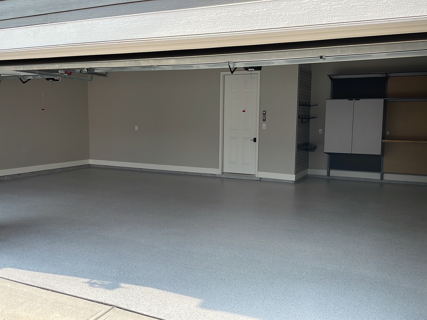 polyaspartic floor coating and storage