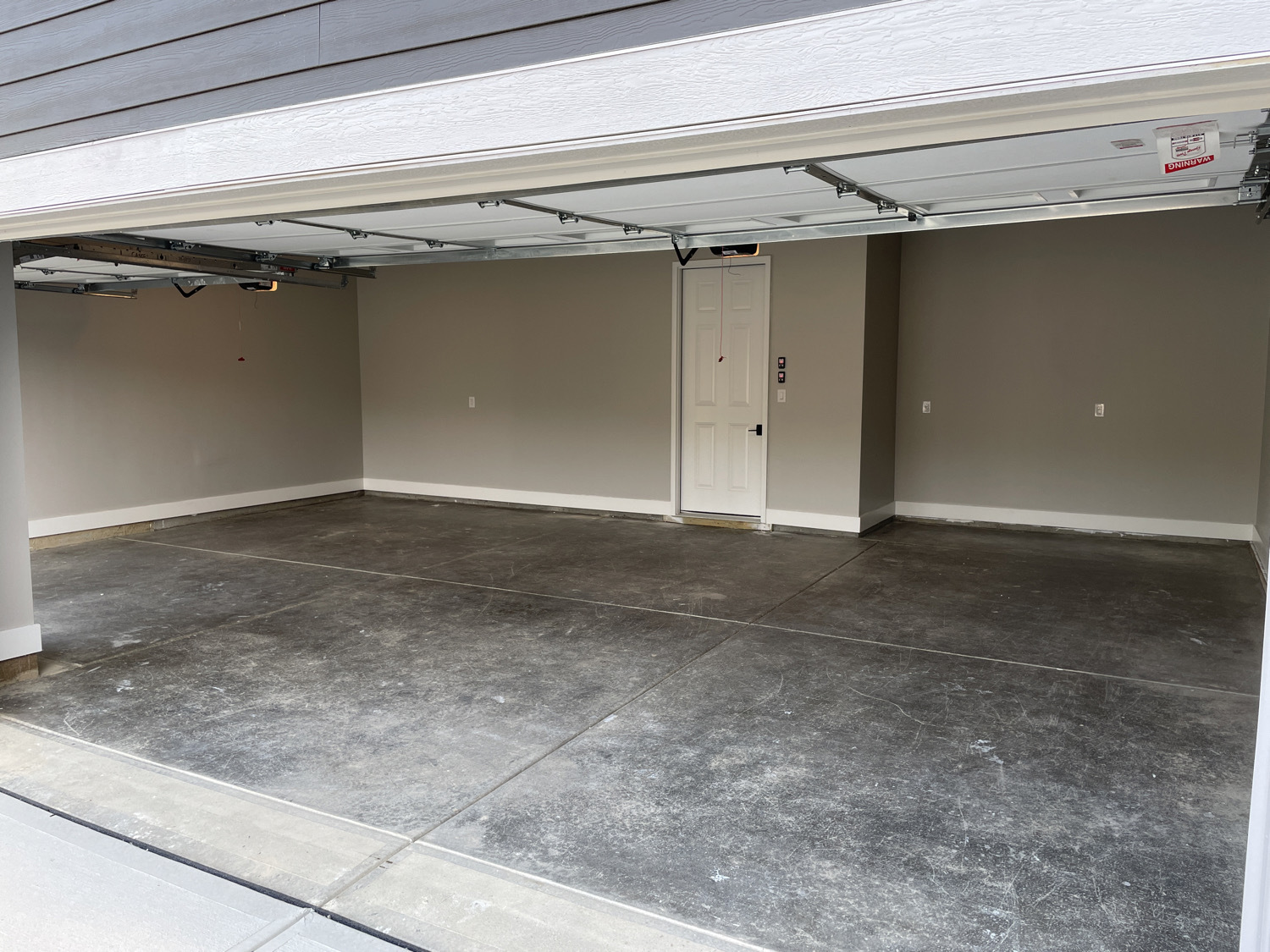 Bare concrete in a garage