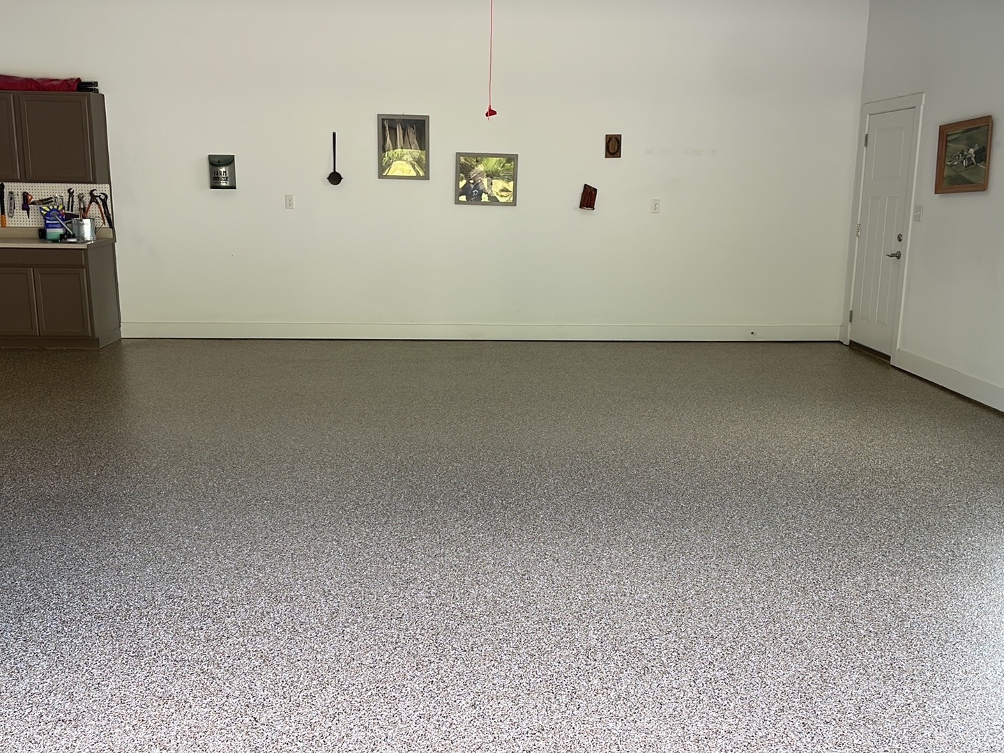polyaspartic floor coating in garage