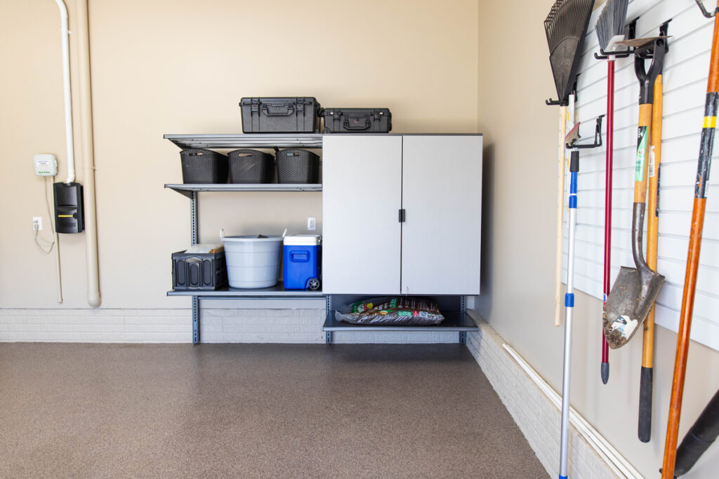 Garage cabinets and shelving