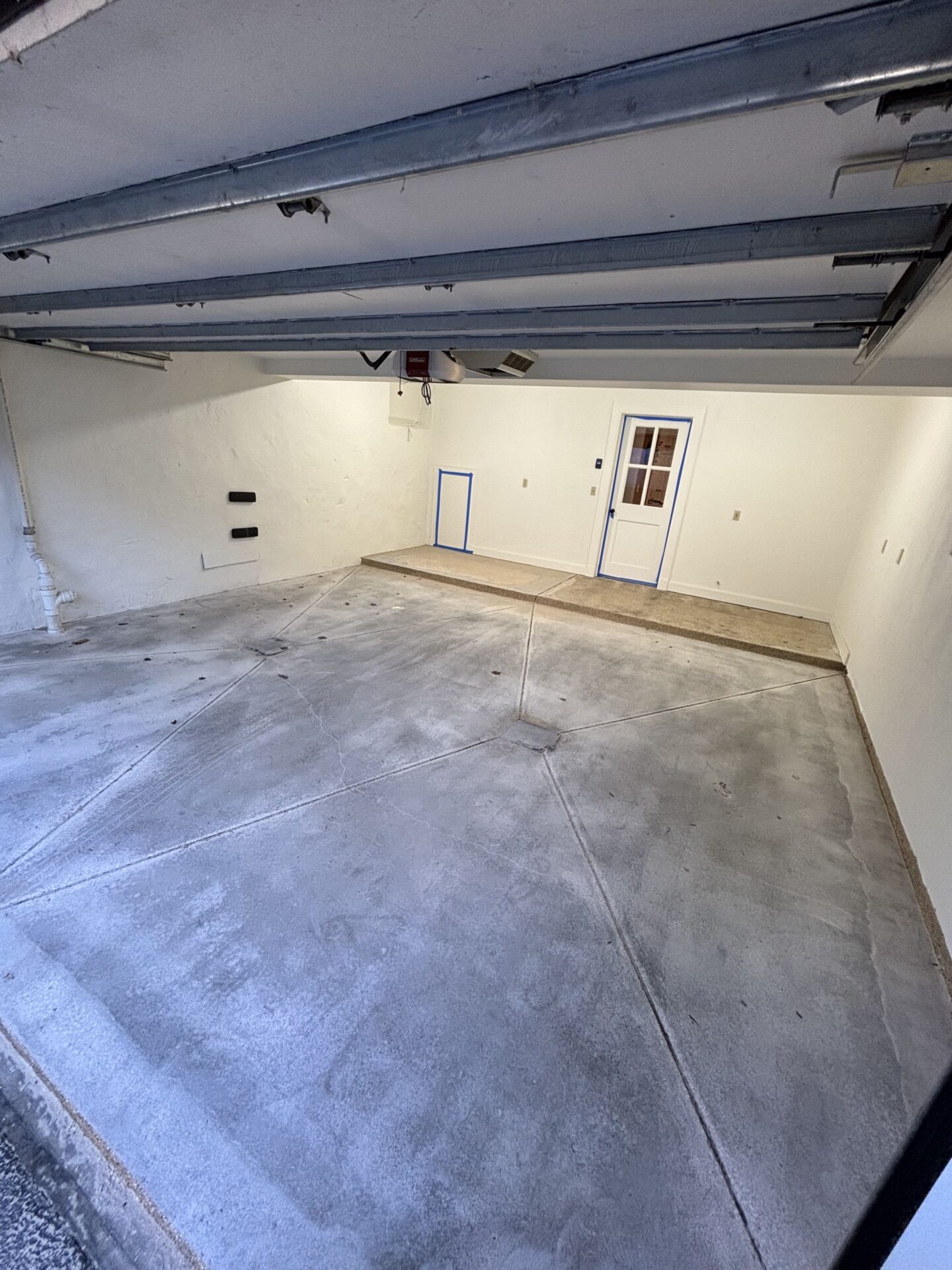 Uncoated garage floor coating