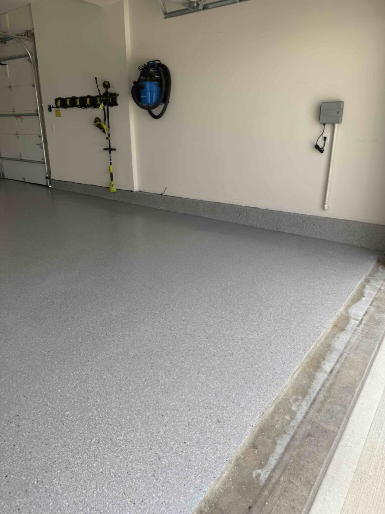 Garage Flooring in Lenexa Kansas on a new garage floor