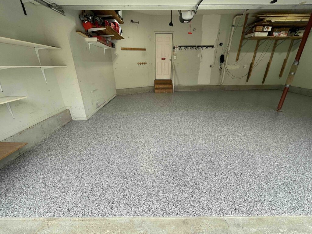 Garage Floor Coating in the color Midnight Gray in Olathe Kansas