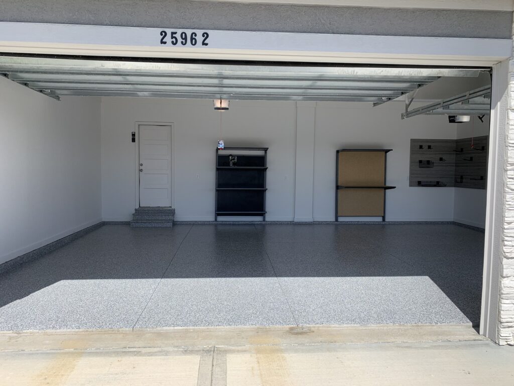 Garage Storage and Flooring in new garage in Overland Park