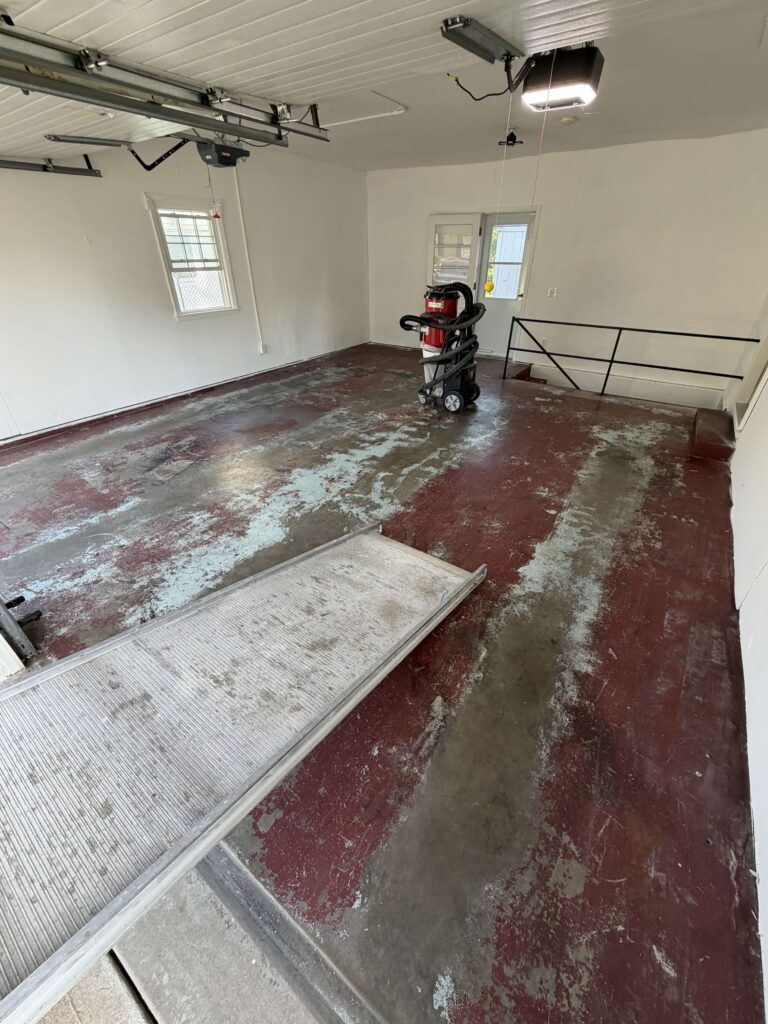 peeled up epoxy