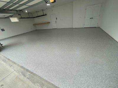 After photo of garage floor coating in Lawrence