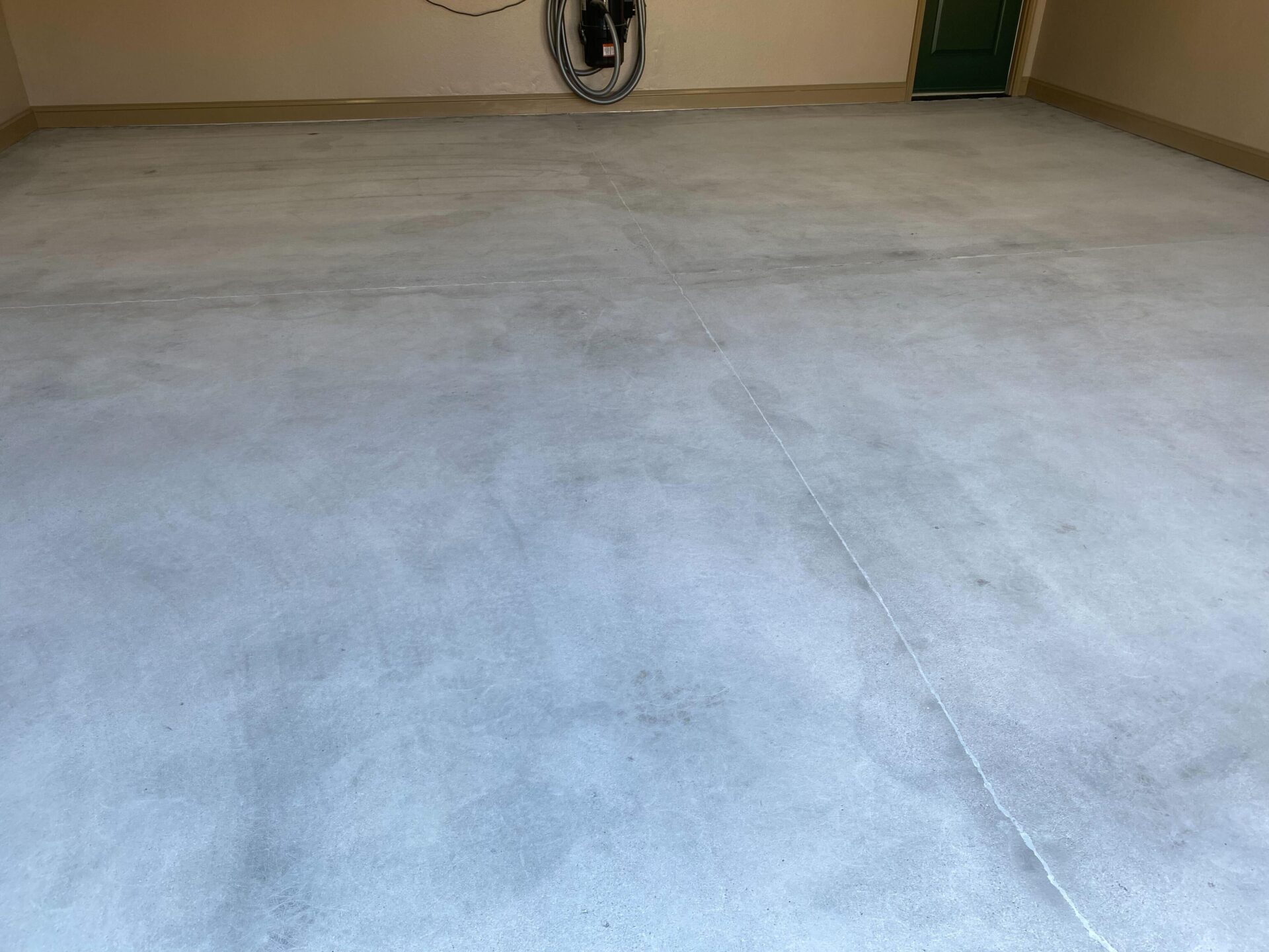 Uncoated garage flooring