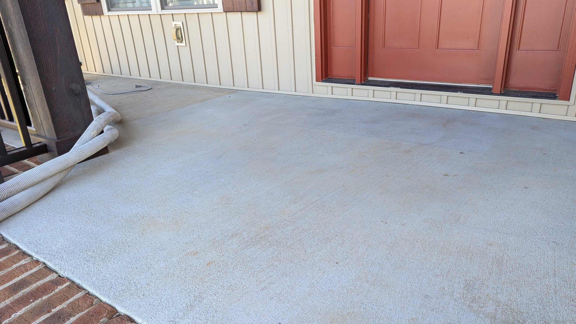 Uncoated front porch concrete