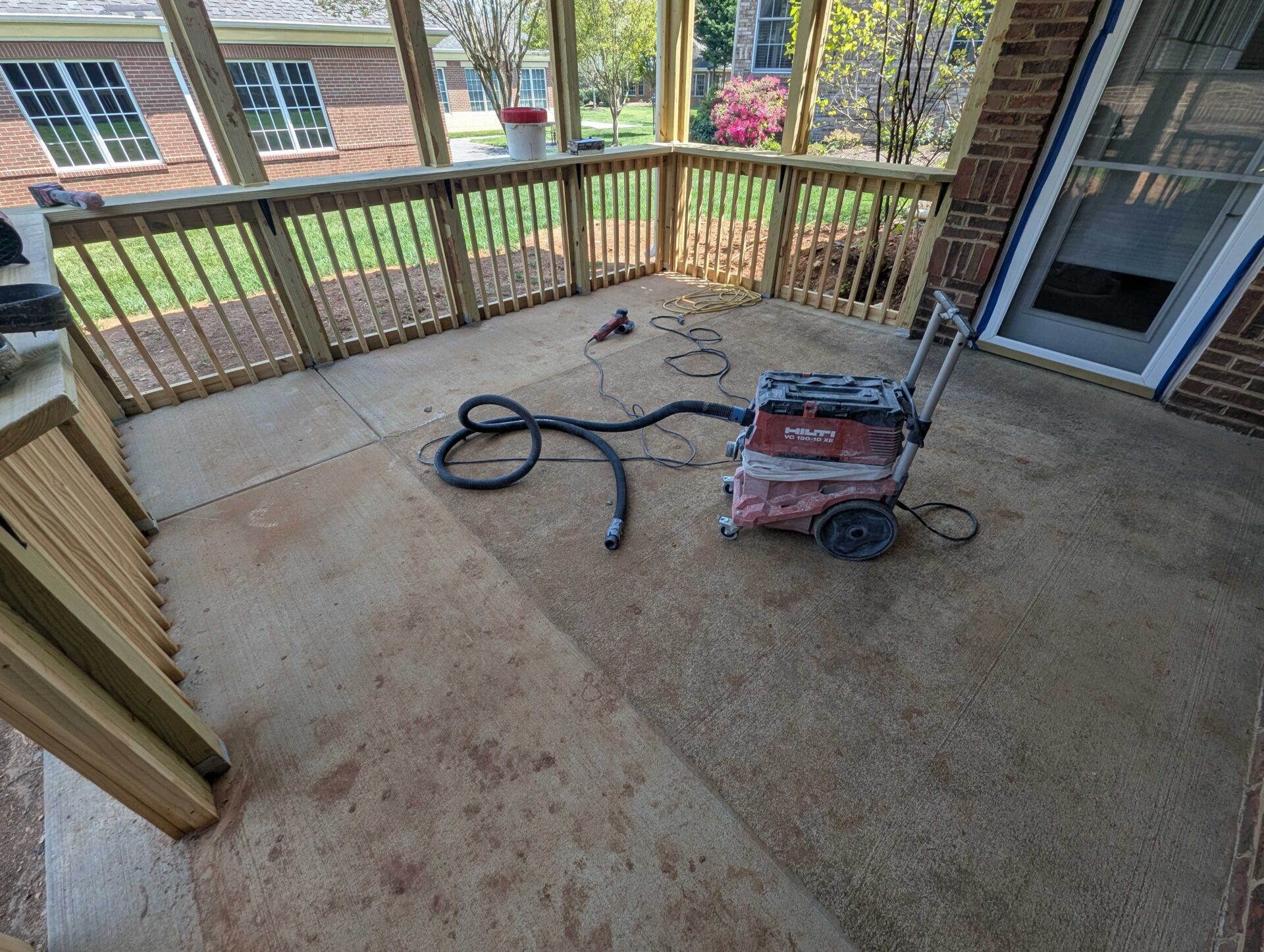 Bare porch concrete
