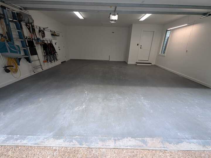 Garage concrete with failed epoxy