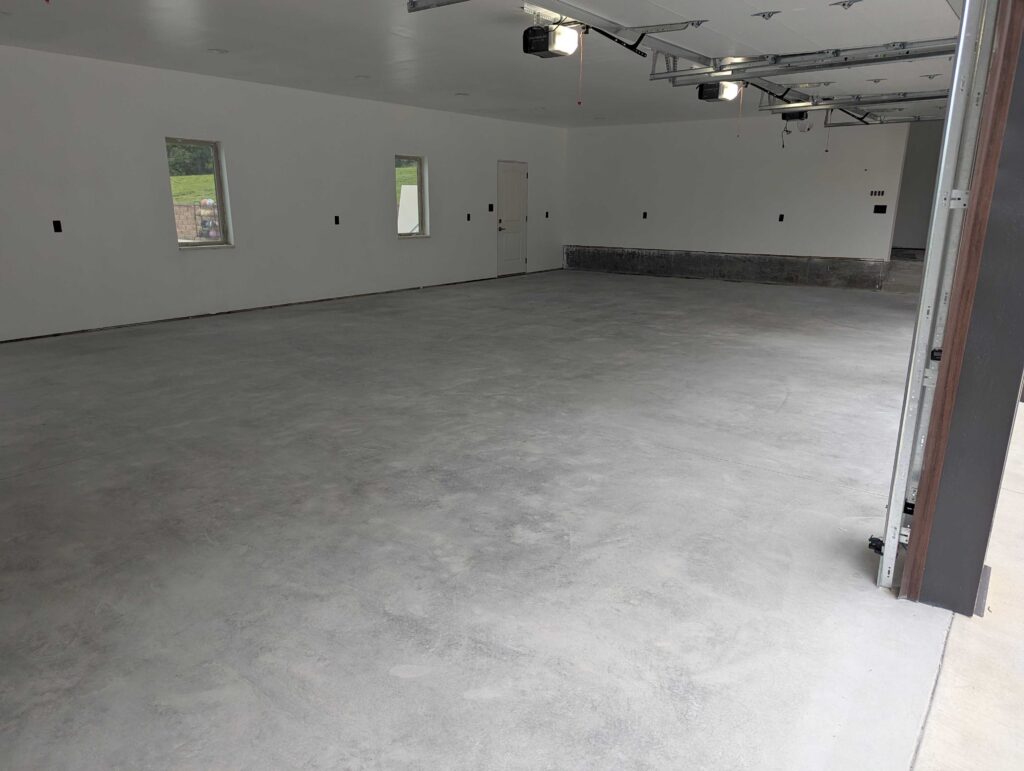 Bare Concrete in a garage