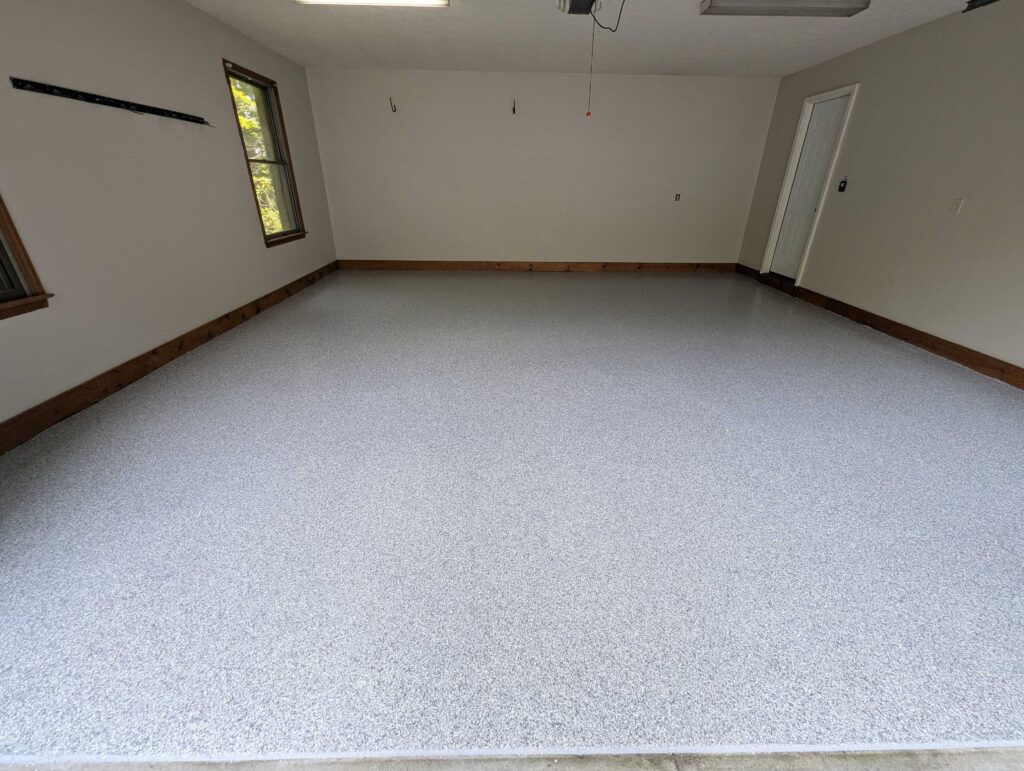 Garage Floor Coating in the color pewter