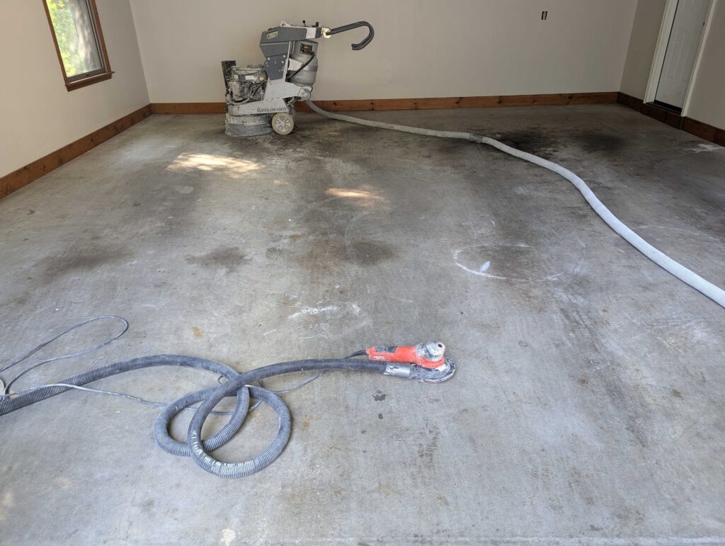 Garage Before a Concrete Coating