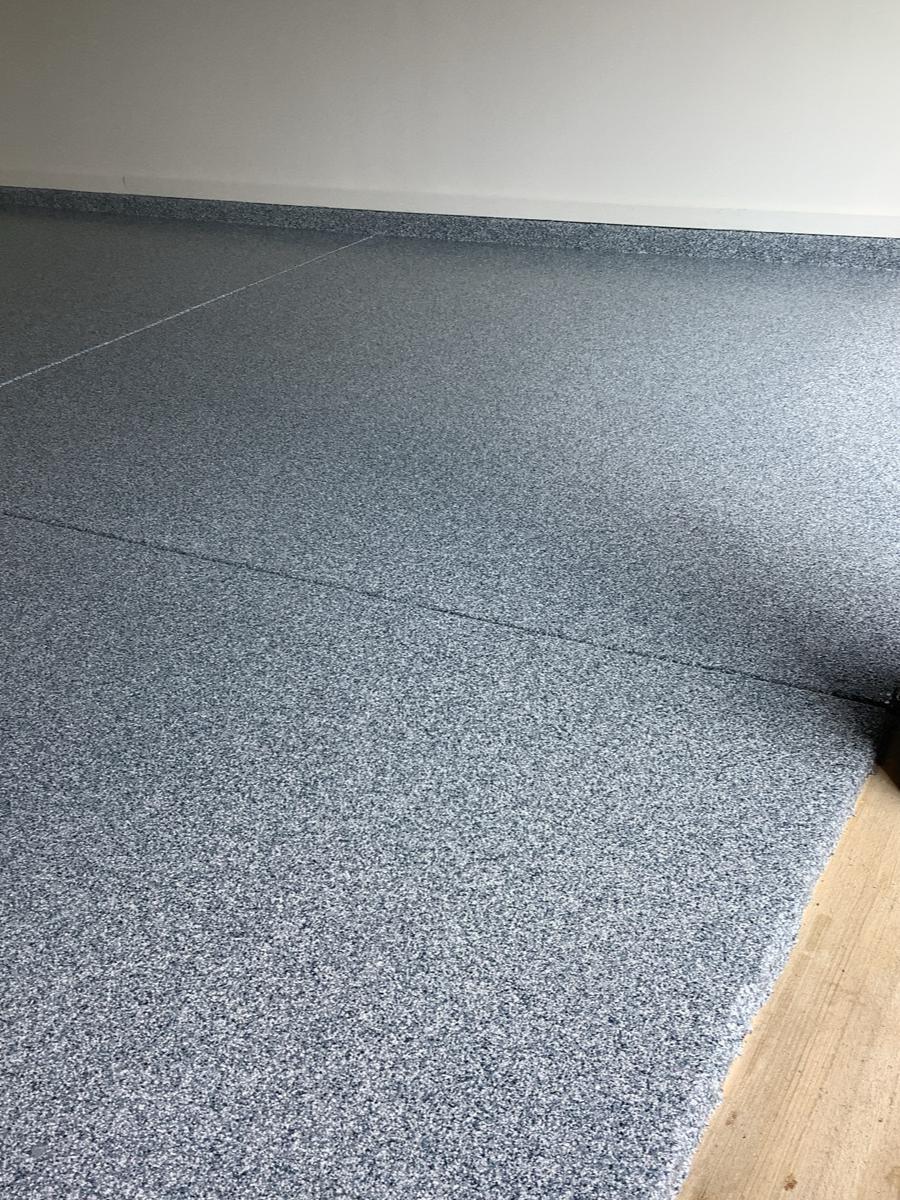 Sleek gray concrete coating