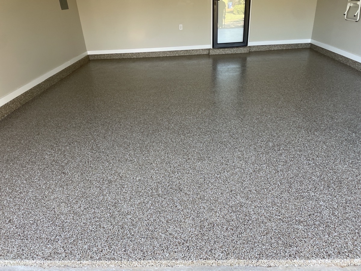 Polyaspartic garage floor coating