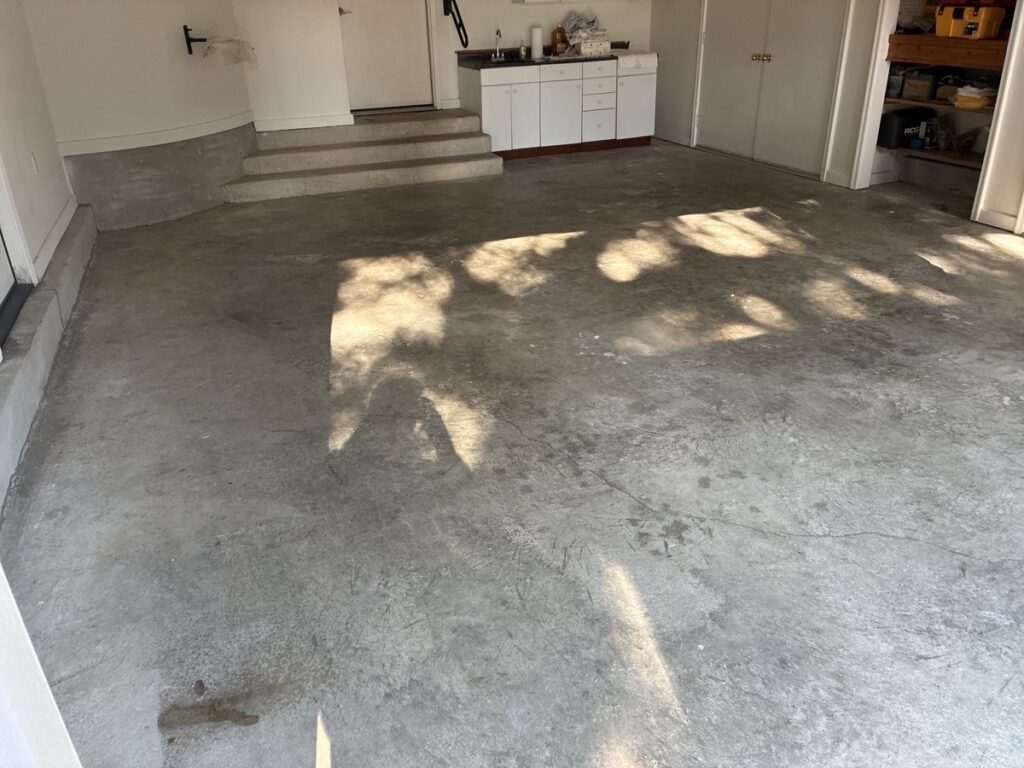 Garage Floor Before a Garage Flooring Installation